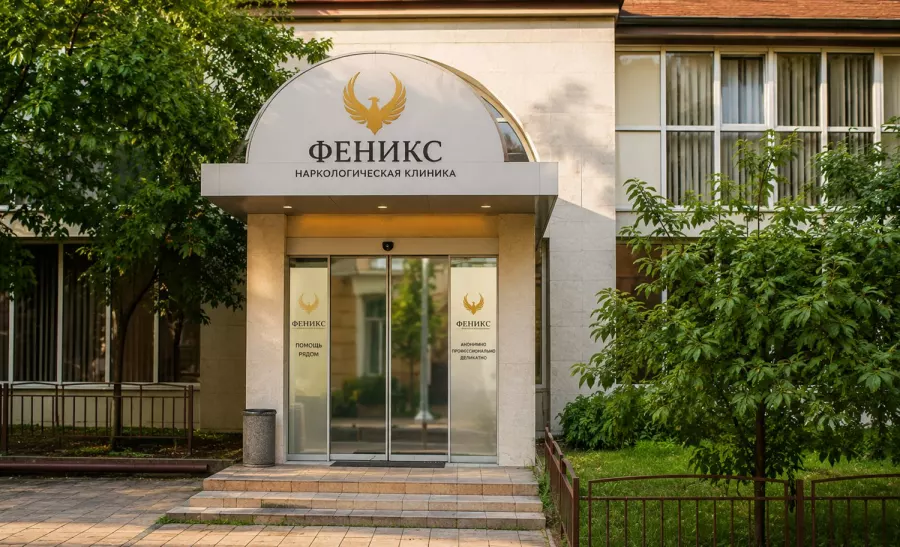 Вход в наркологическую клинику «Феникс» в Туле
